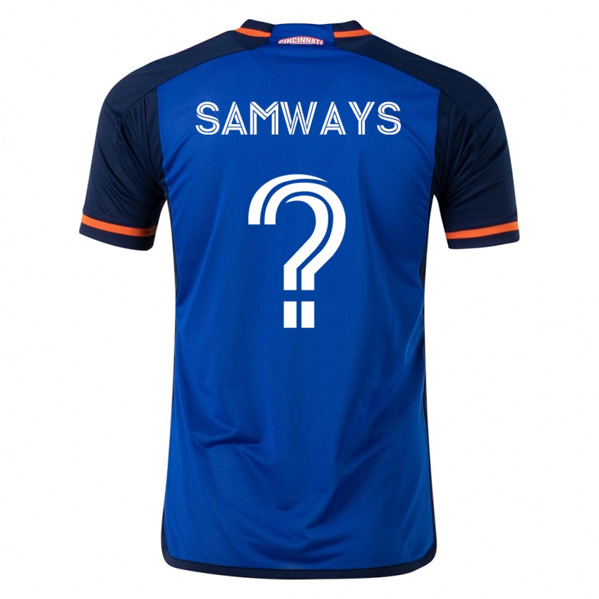 Hombre Camiseta Nicholas Samways #0 Azul 1ª Equipación 2023/24 La Camisa