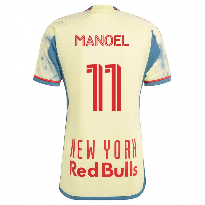 Hombre Camiseta Elias Manoel #11 Amarillo 1ª Equipación 2023/24 La Camisa
