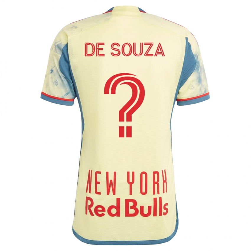 Hombre Camiseta Gil De Souza #0 Amarillo 1ª Equipación 2023/24 La Camisa