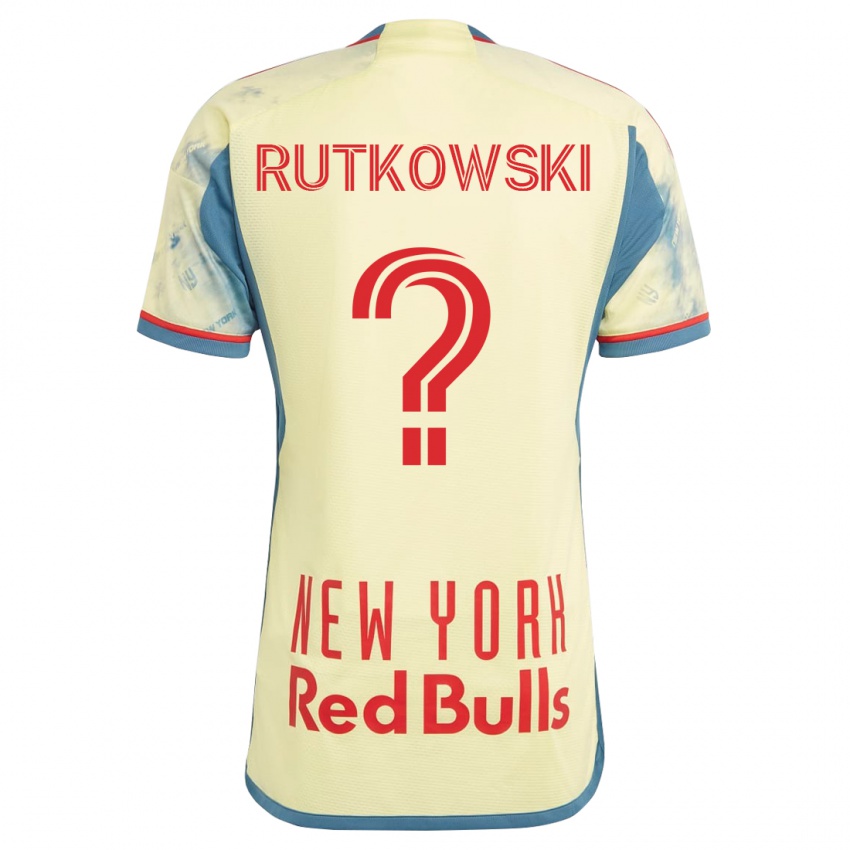 Hombre Camiseta Alan Rutkowski #0 Amarillo 1ª Equipación 2023/24 La Camisa