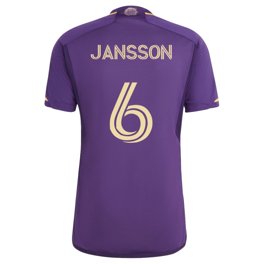 Hombre Camiseta Robin Jansson #6 Violeta 1ª Equipación 2023/24 La Camisa