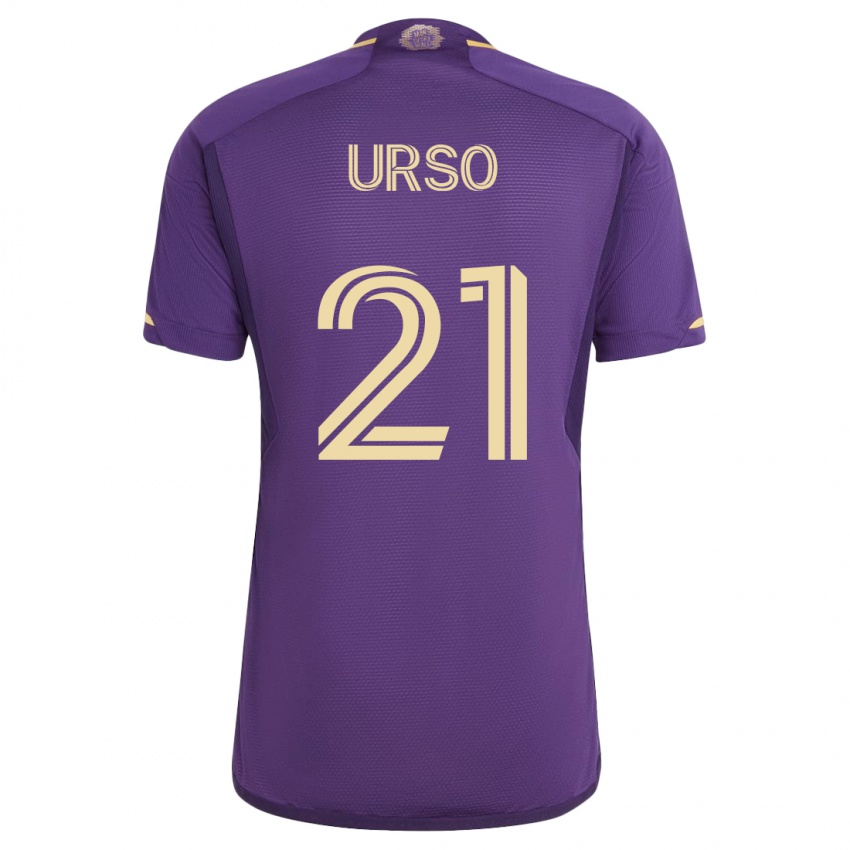 Hombre Camiseta Júnior Urso #21 Violeta 1ª Equipación 2023/24 La Camisa