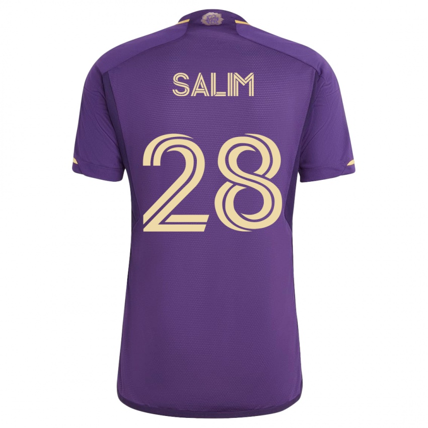 Hombre Camiseta Abdi Salim #28 Violeta 1ª Equipación 2023/24 La Camisa