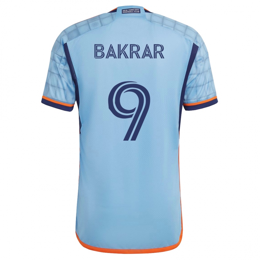 Hombre Camiseta Monsef Bakrar #9 Azul 1ª Equipación 2023/24 La Camisa