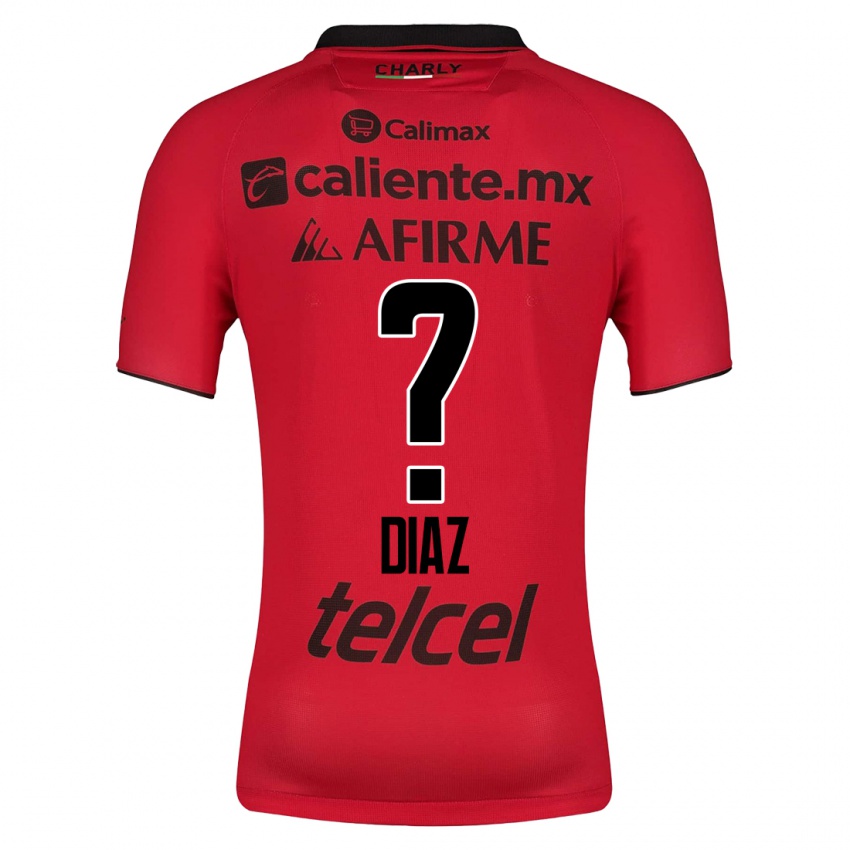Hombre Camiseta Benny Diaz #0 Rojo 1ª Equipación 2023/24 La Camisa