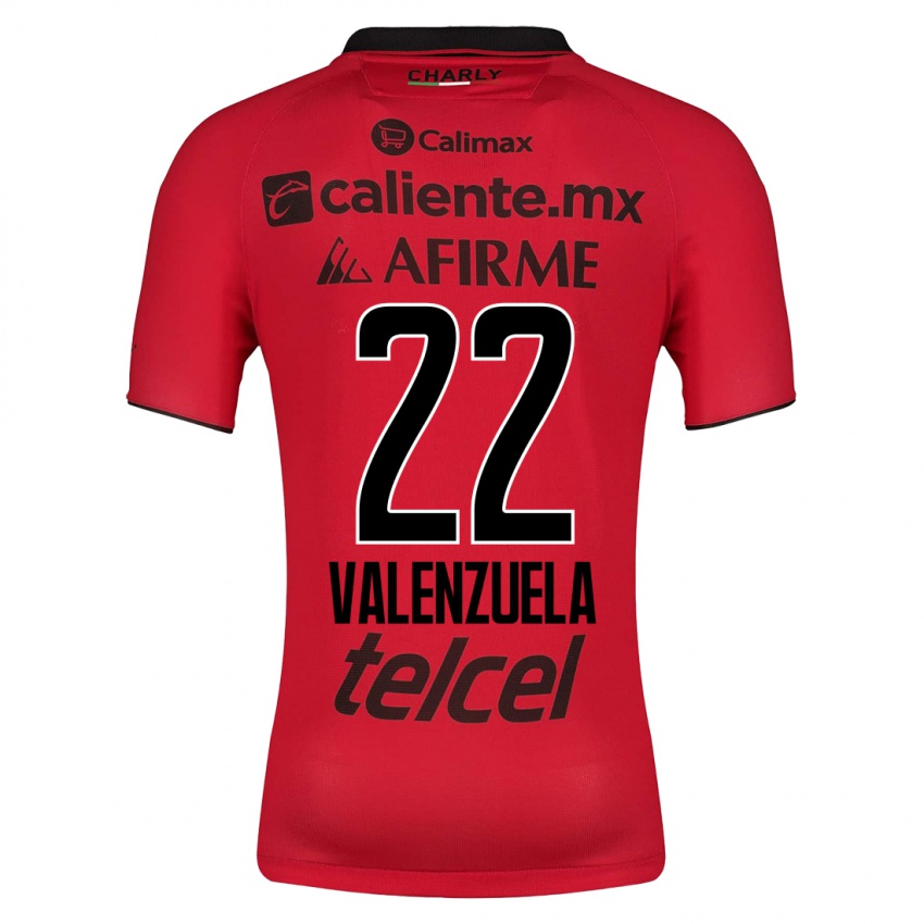 Hombre Camiseta Carlos Valenzuela #22 Rojo 1ª Equipación 2023/24 La Camisa