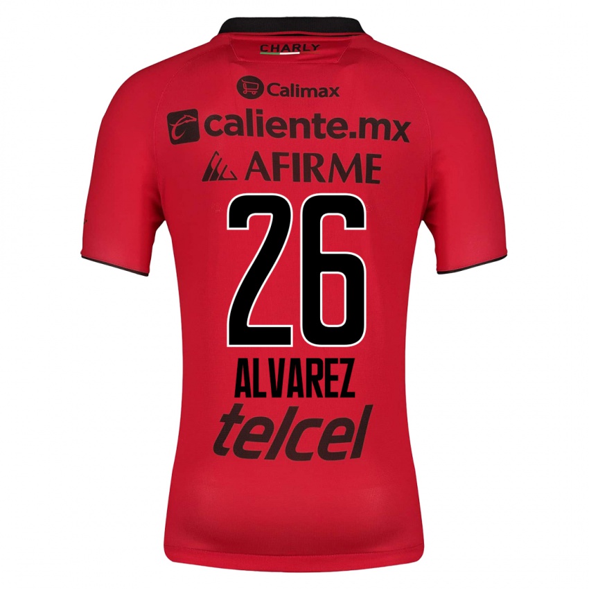 Hombre Camiseta Efraín Álvarez #26 Rojo 1ª Equipación 2023/24 La Camisa