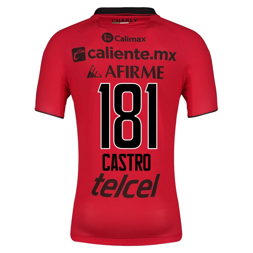 Hombre Camiseta José Castro #181 Rojo 1ª Equipación 2023/24 La Camisa