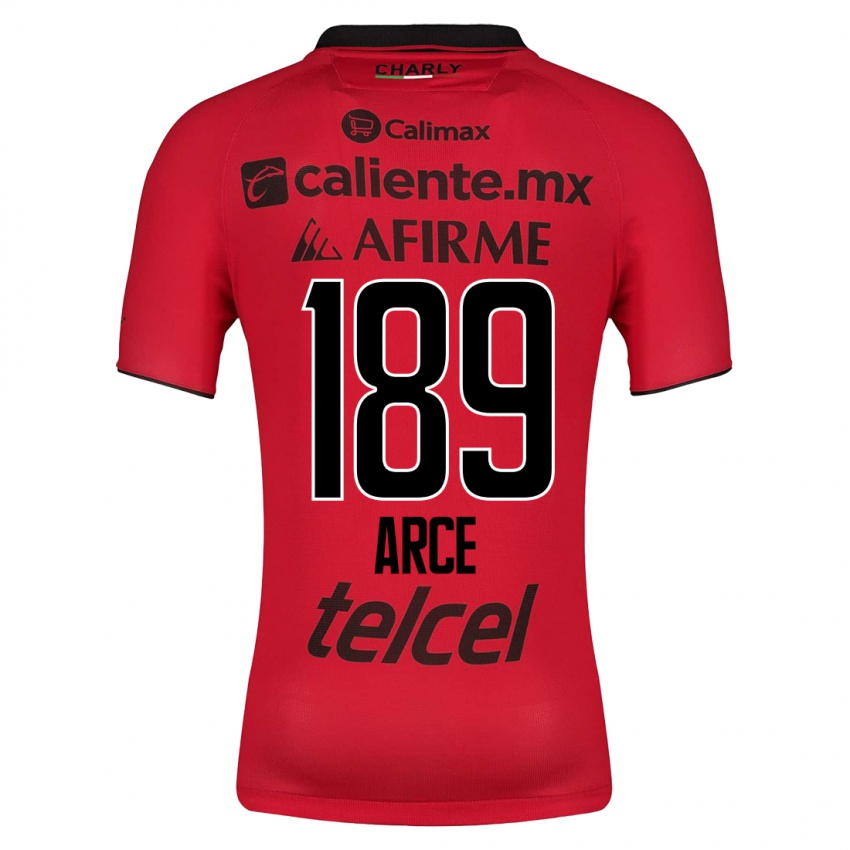 Hombre Camiseta Diego Arce #189 Rojo 1ª Equipación 2023/24 La Camisa