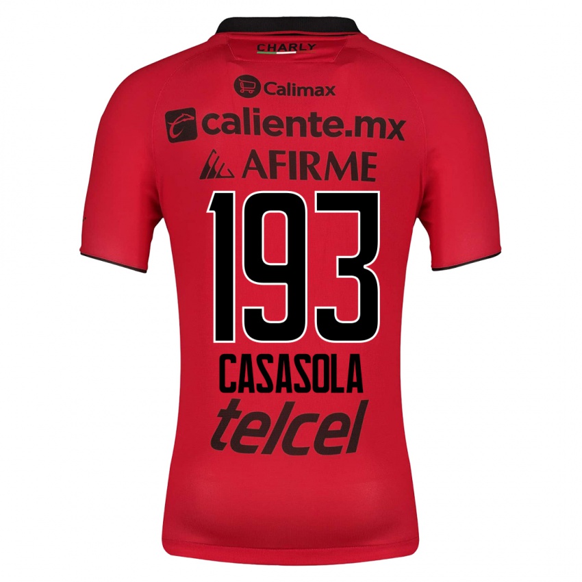 Hombre Camiseta Axel Casasola #193 Rojo 1ª Equipación 2023/24 La Camisa