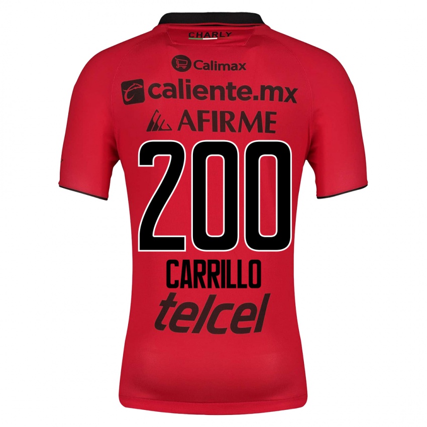 Hombre Camiseta Manuel Carrillo #200 Rojo 1ª Equipación 2023/24 La Camisa