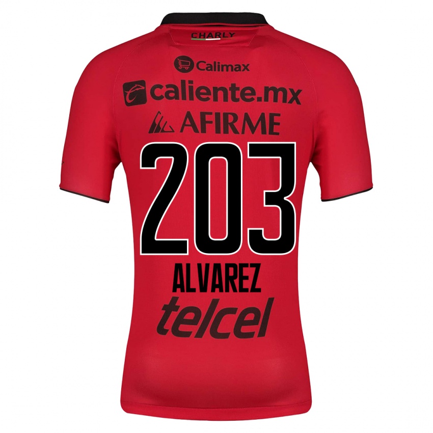 Hombre Camiseta Jaime Álvarez #203 Rojo 1ª Equipación 2023/24 La Camisa