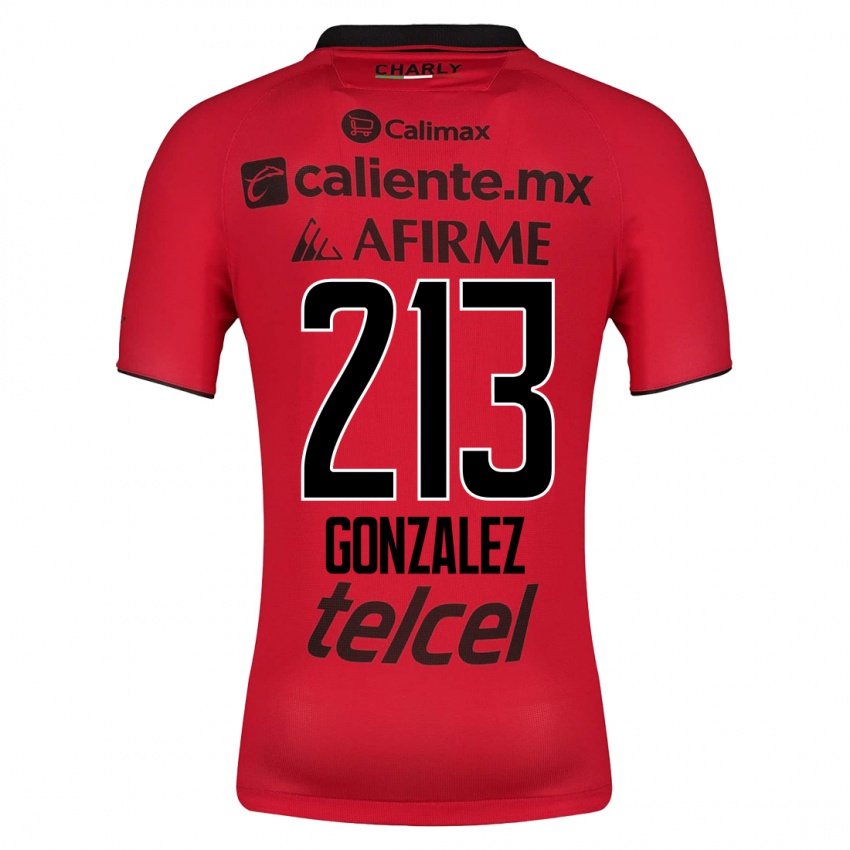 Hombre Camiseta Óscar González #213 Rojo 1ª Equipación 2023/24 La Camisa