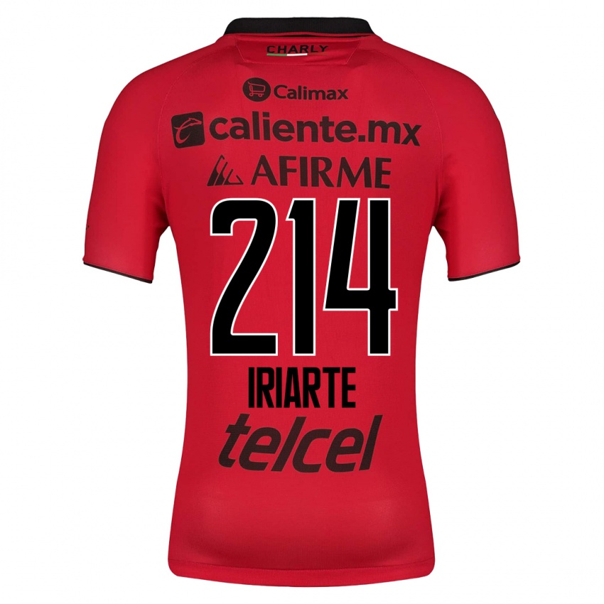 Hombre Camiseta Oliver Iriarte #214 Rojo 1ª Equipación 2023/24 La Camisa
