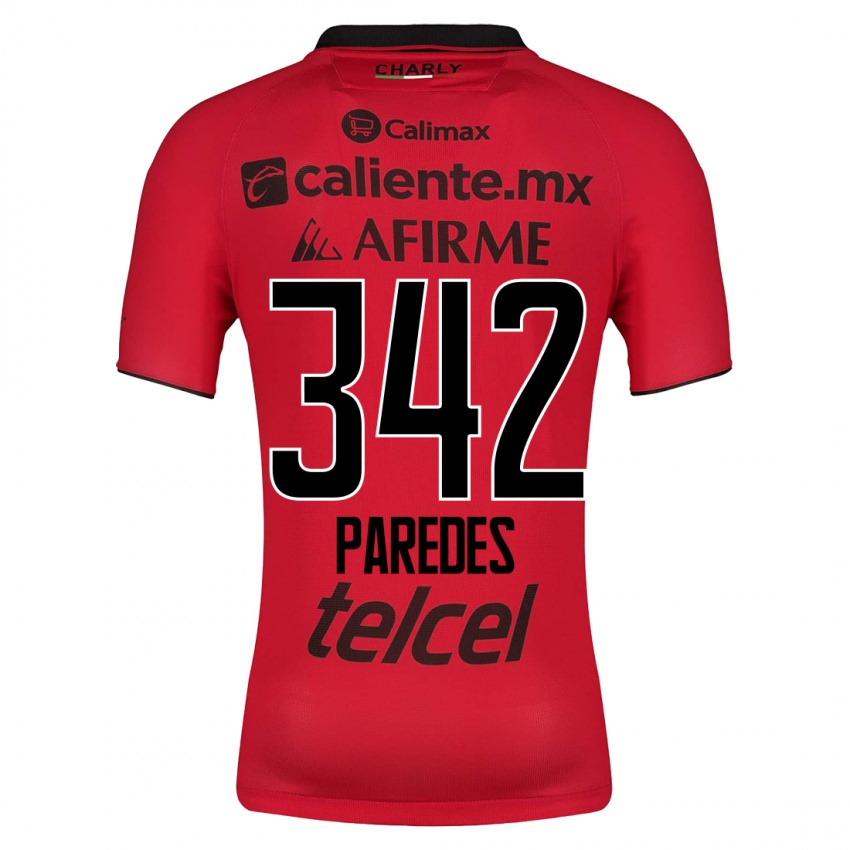 Hombre Camiseta Santiago Paredes #342 Rojo 1ª Equipación 2023/24 La Camisa