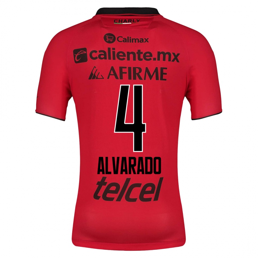 Hombre Camiseta Mónica Alvarado #4 Rojo 1ª Equipación 2023/24 La Camisa