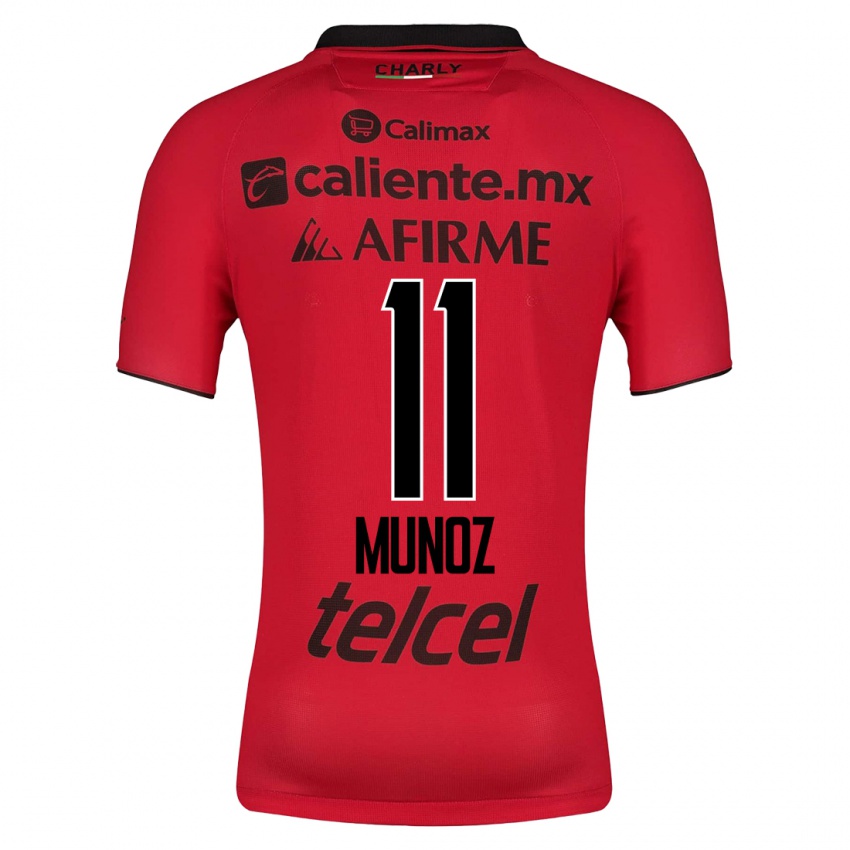 Hombre Camiseta Sanjuana Munoz #11 Rojo 1ª Equipación 2023/24 La Camisa