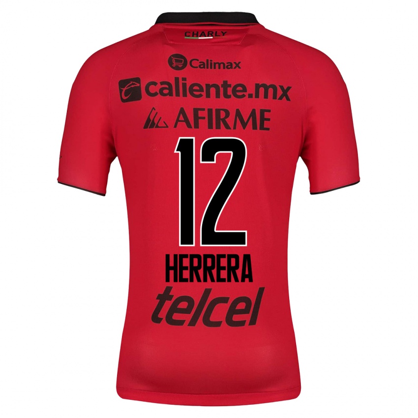 Hombre Camiseta Melissa Herrera #12 Rojo 1ª Equipación 2023/24 La Camisa