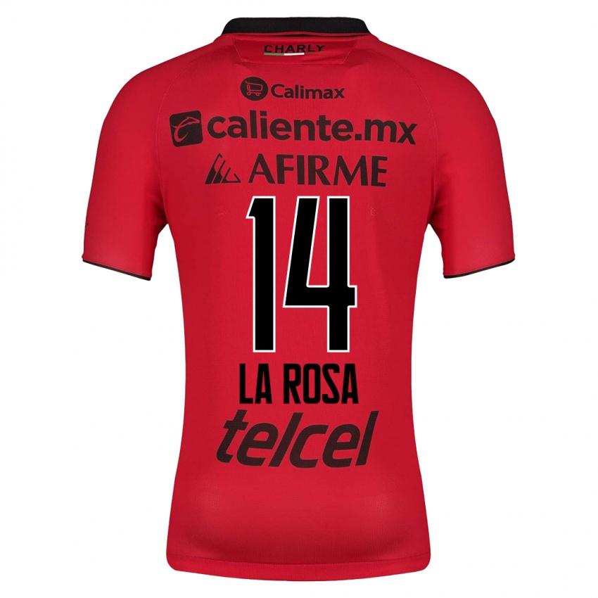 Hombre Camiseta Joselyn De La Rosa #14 Rojo 1ª Equipación 2023/24 La Camisa