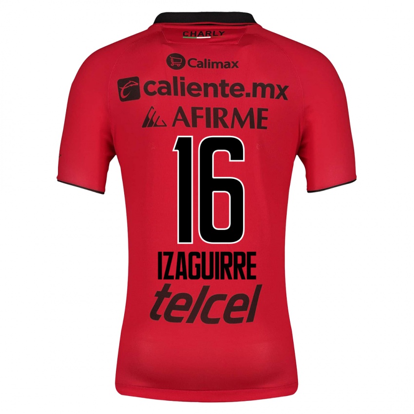 Hombre Camiseta Estefanía Izaguirre #16 Rojo 1ª Equipación 2023/24 La Camisa