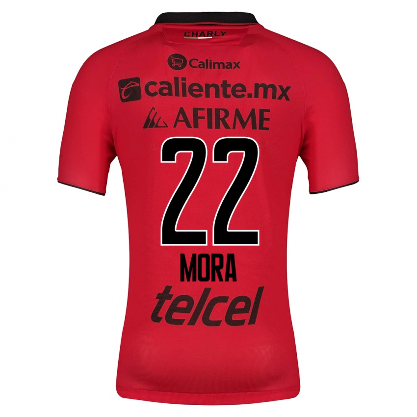 Hombre Camiseta Bianca Mora #22 Rojo 1ª Equipación 2023/24 La Camisa