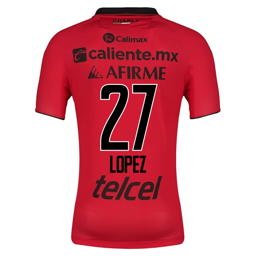 Hombre Camiseta Victoria Lopez #27 Rojo 1ª Equipación 2023/24 La Camisa
