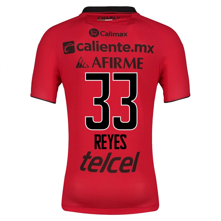 Hombre Camiseta Jazmín Reyes #33 Rojo 1ª Equipación 2023/24 La Camisa
