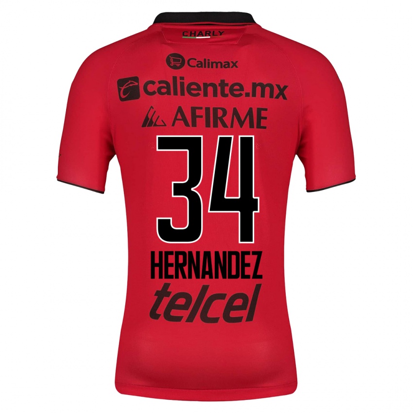 Hombre Camiseta Kimberly Hernandez #34 Rojo 1ª Equipación 2023/24 La Camisa