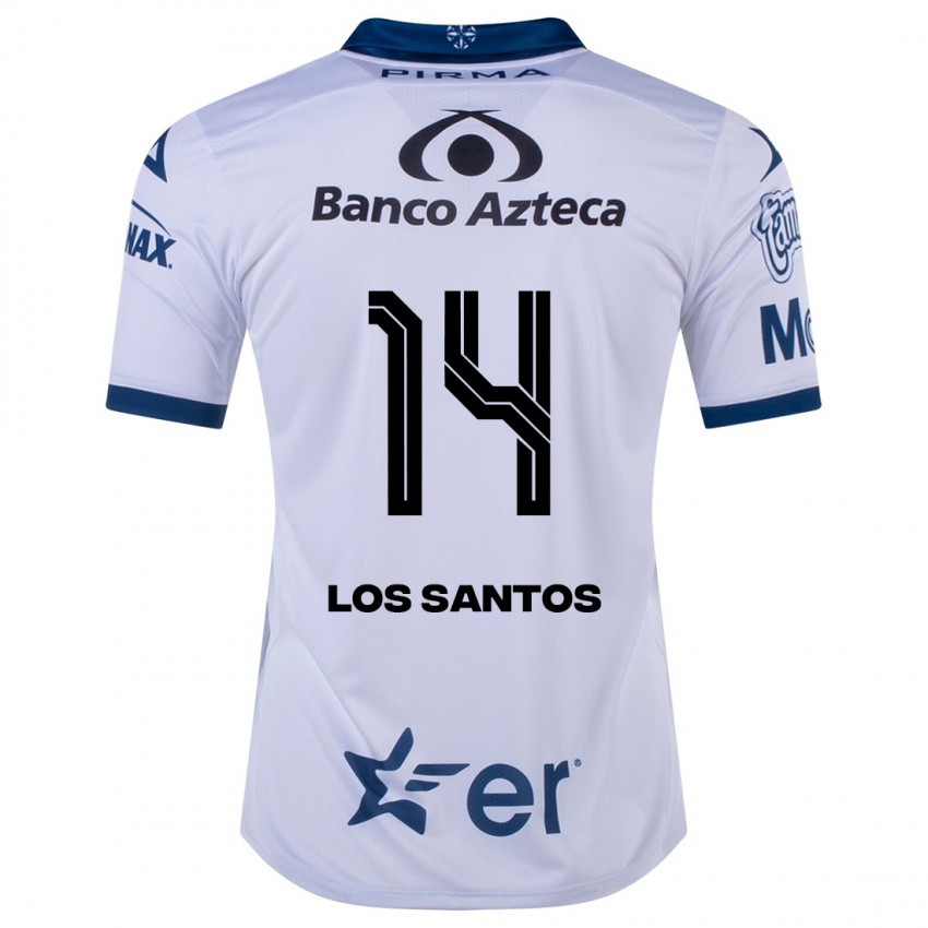 Hombre Camiseta Lucas De Los Santos #14 Blanco 1ª Equipación 2023/24 La Camisa