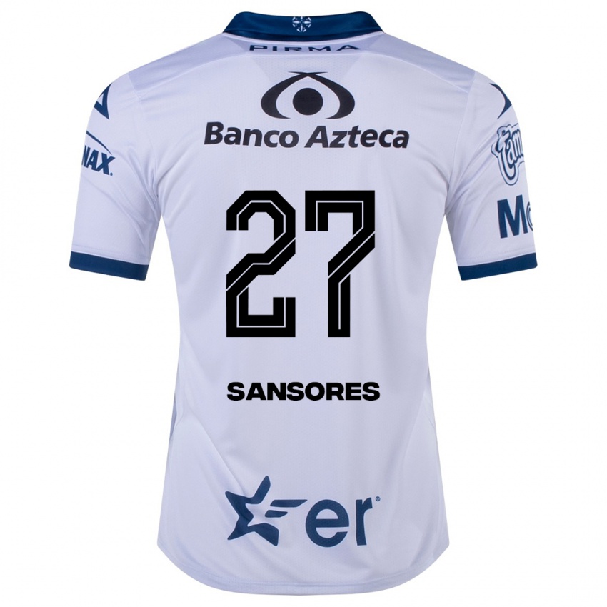 Hombre Camiseta Miguel Sansores #27 Blanco 1ª Equipación 2023/24 La Camisa