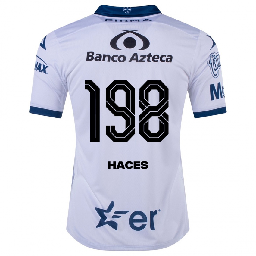 Hombre Camiseta Daniel Haces #198 Blanco 1ª Equipación 2023/24 La Camisa