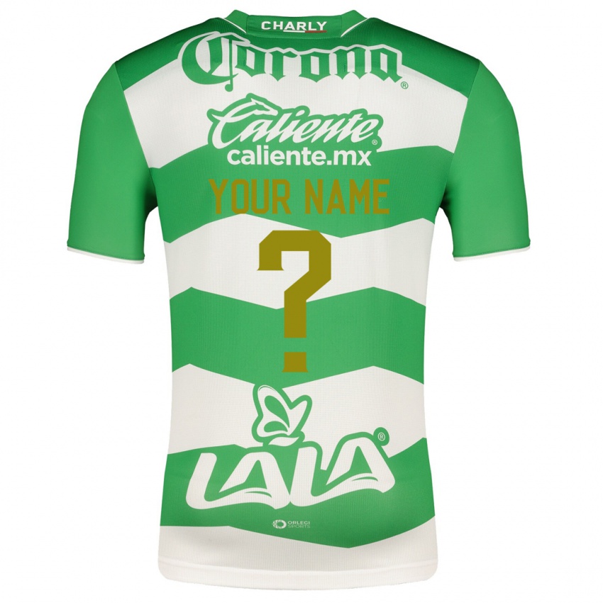 Hombre Camiseta Su Nombre #0 Verde 1ª Equipación 2023/24 La Camisa