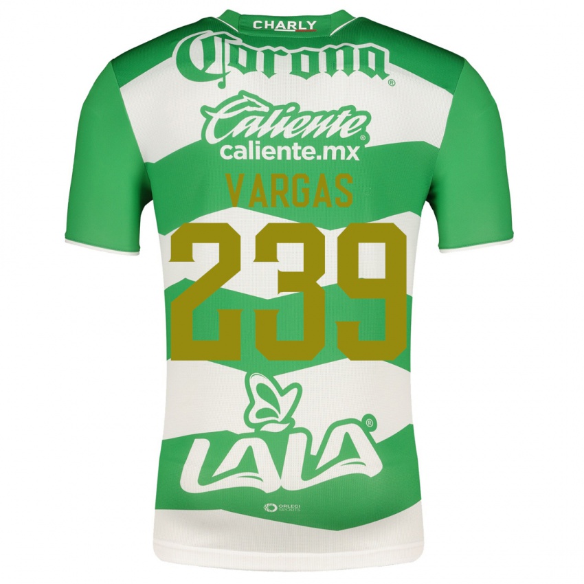 Hombre Camiseta Diego Vargas #239 Verde 1ª Equipación 2023/24 La Camisa