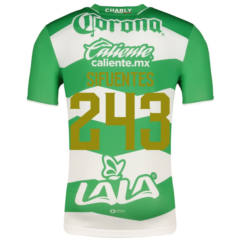 Hombre Camiseta José Sifuentes #243 Verde 1ª Equipación 2023/24 La Camisa
