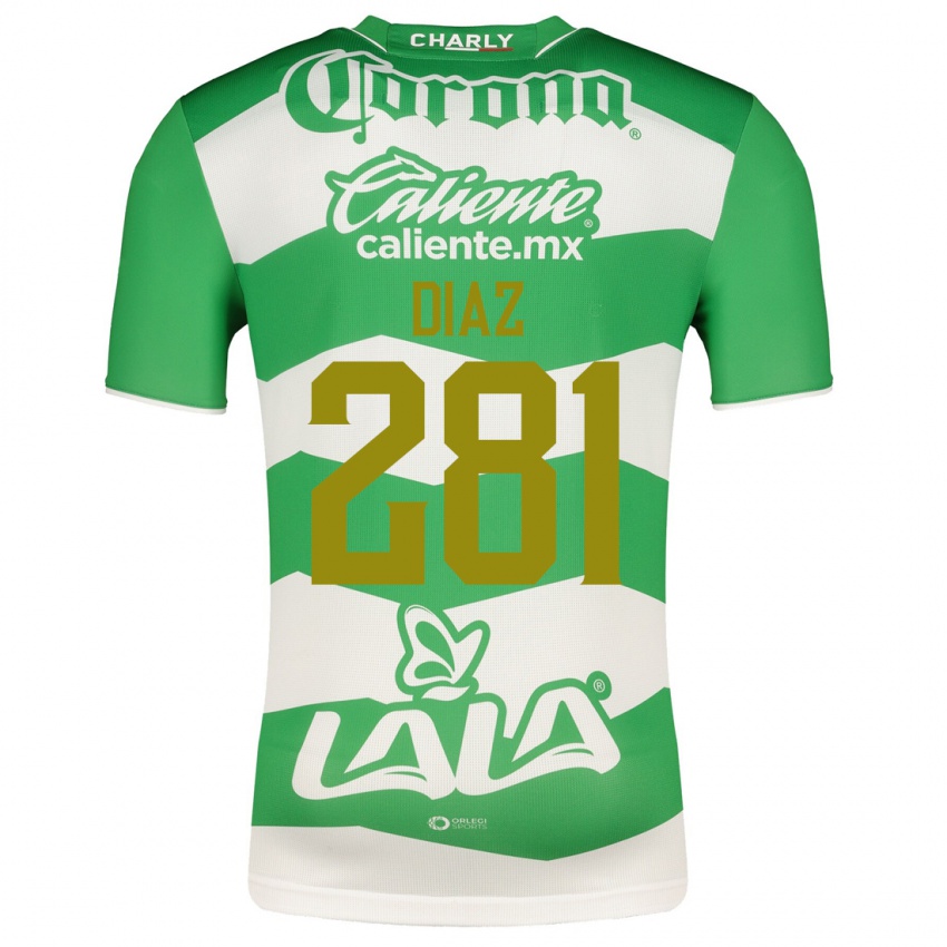 Hombre Camiseta Didier Díaz #281 Verde 1ª Equipación 2023/24 La Camisa