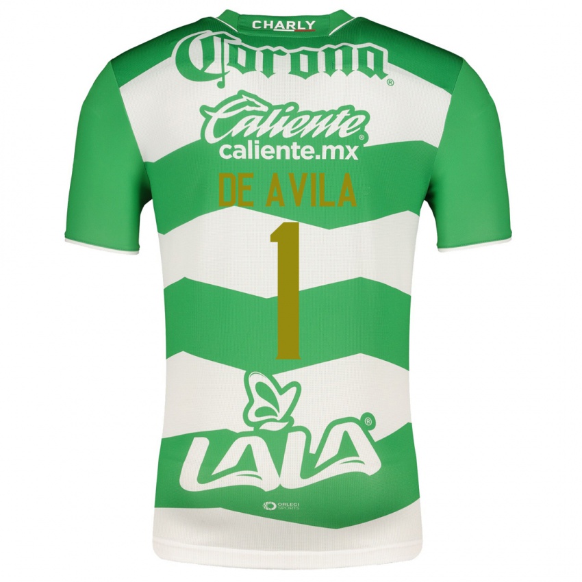 Hombre Camiseta Hannia De Avila #1 Verde 1ª Equipación 2023/24 La Camisa