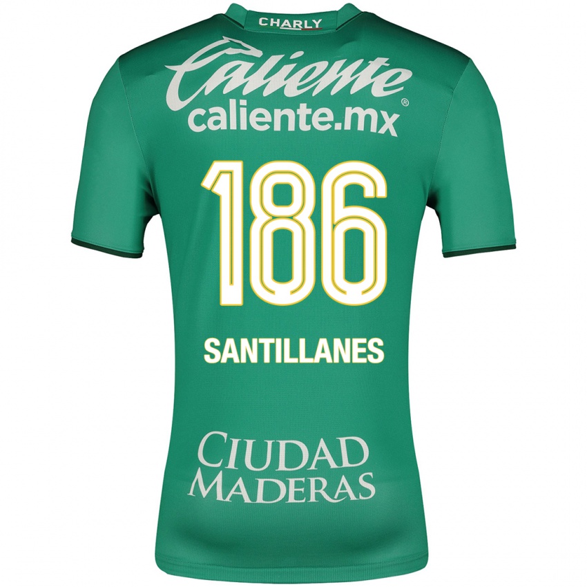 Hombre Camiseta Antonio Santillanes #186 Verde 1ª Equipación 2023/24 La Camisa