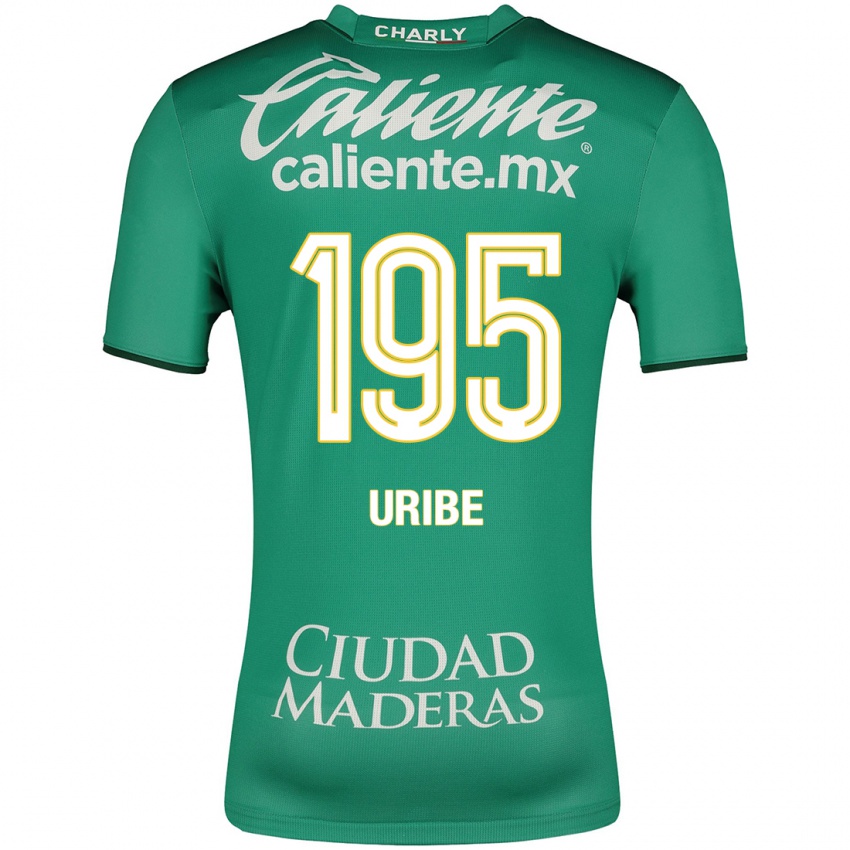 Hombre Camiseta Héctor Uribe #195 Verde 1ª Equipación 2023/24 La Camisa