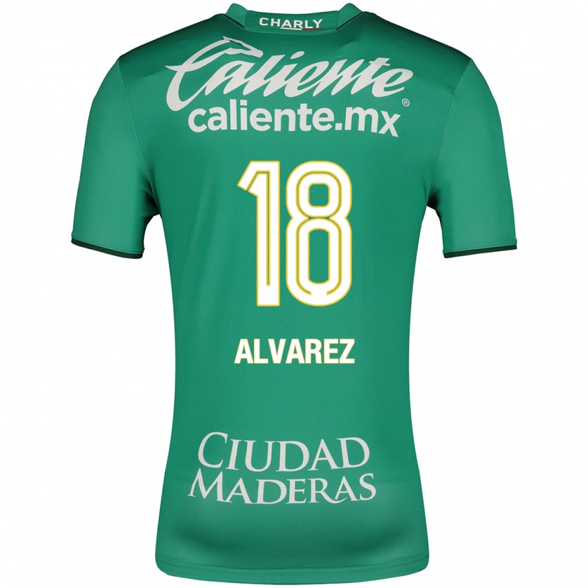 Hombre Camiseta Yazmin Álvarez #18 Verde 1ª Equipación 2023/24 La Camisa