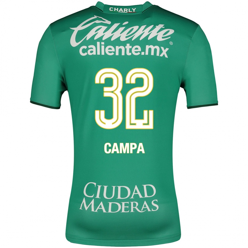 Hombre Camiseta Ana Campa #32 Verde 1ª Equipación 2023/24 La Camisa