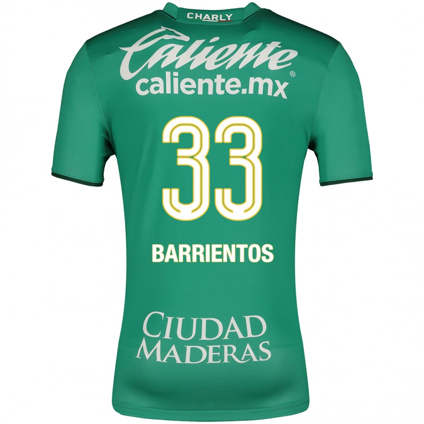 Hombre Camiseta Yashira Barrientos #33 Verde 1ª Equipación 2023/24 La Camisa