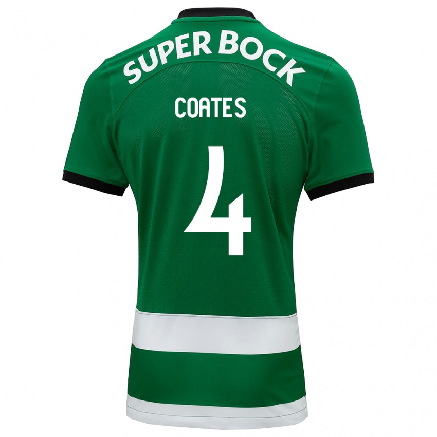 Hombre Camiseta Sebastian Coates #4 Verde 1ª Equipación 2023/24 La Camisa