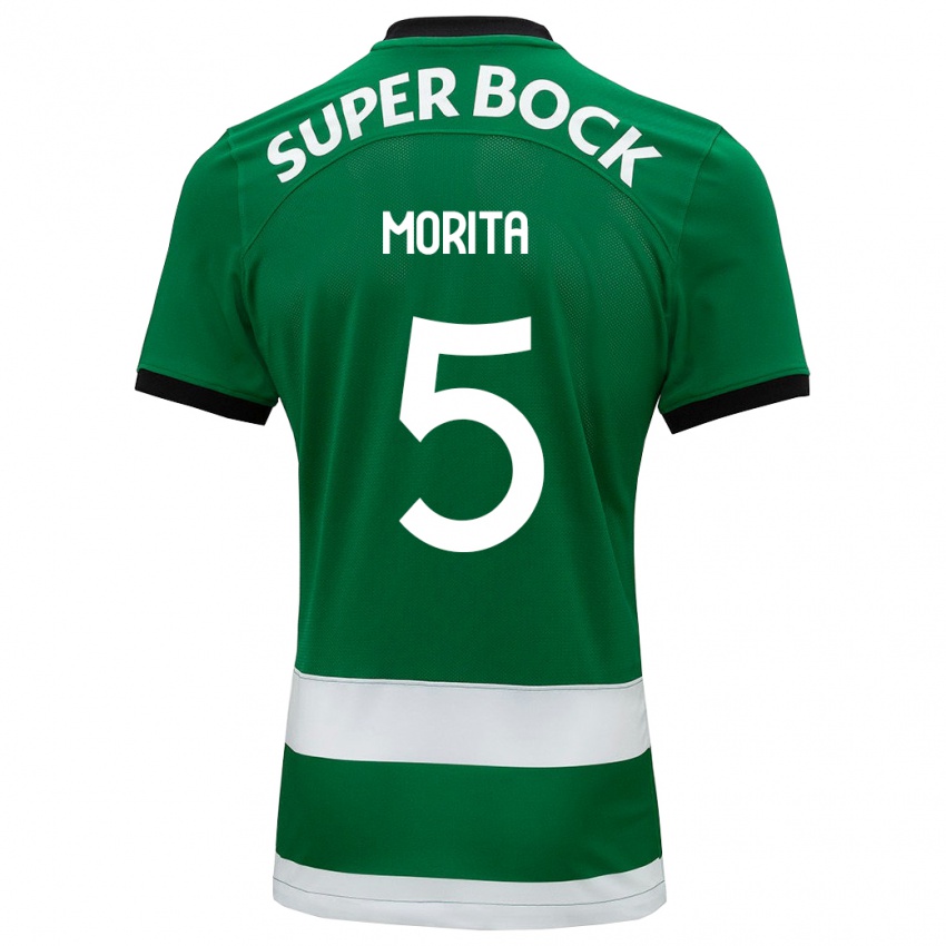 Hombre Camiseta Hidemasa Morita #5 Verde 1ª Equipación 2023/24 La Camisa