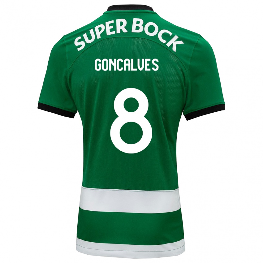 Hombre Camiseta Pedro Goncalves #8 Verde 1ª Equipación 2023/24 La Camisa