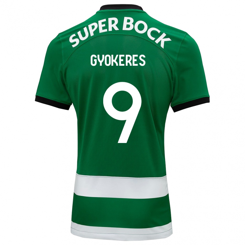 Hombre Camiseta Viktor Gyökeres #9 Verde 1ª Equipación 2023/24 La Camisa
