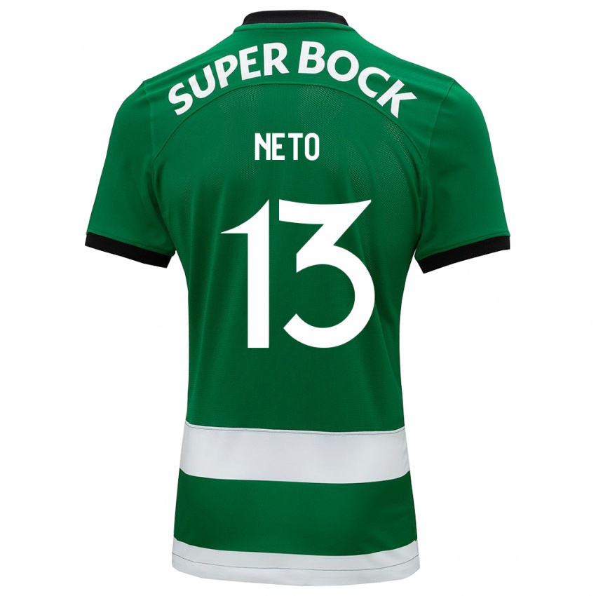 Hombre Camiseta Luis Neto #13 Verde 1ª Equipación 2023/24 La Camisa