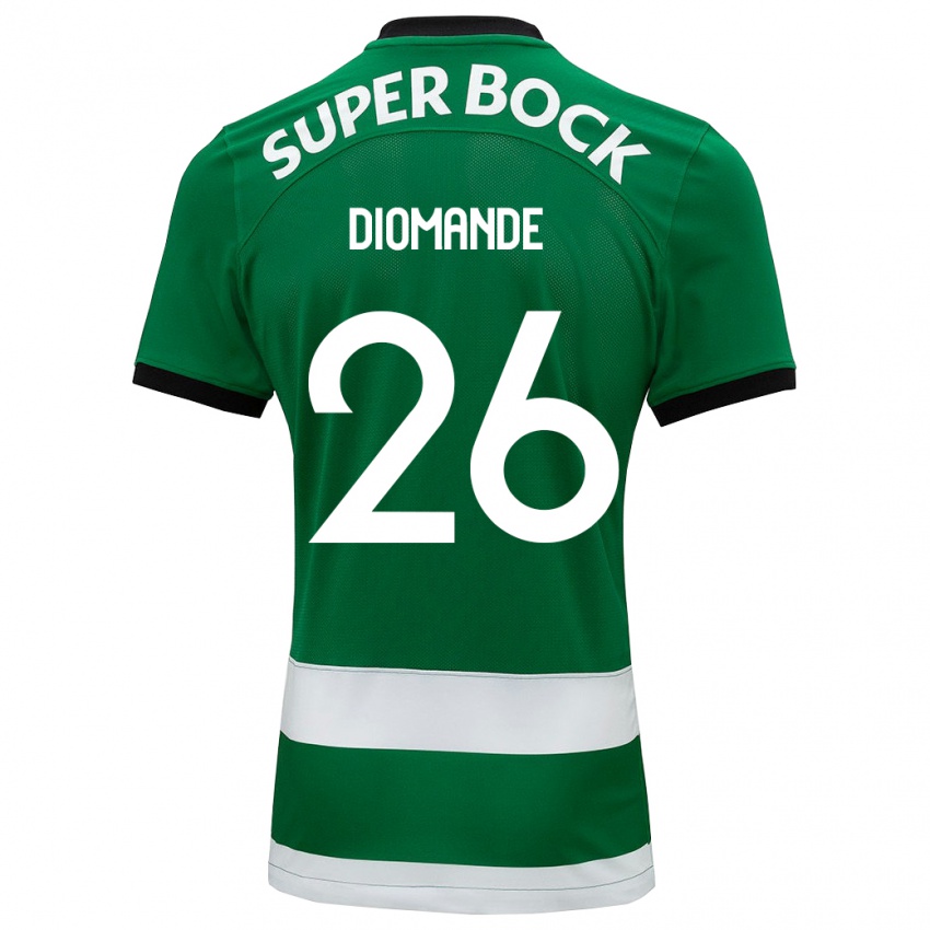 Hombre Camiseta Ousmane Diomande #26 Verde 1ª Equipación 2023/24 La Camisa
