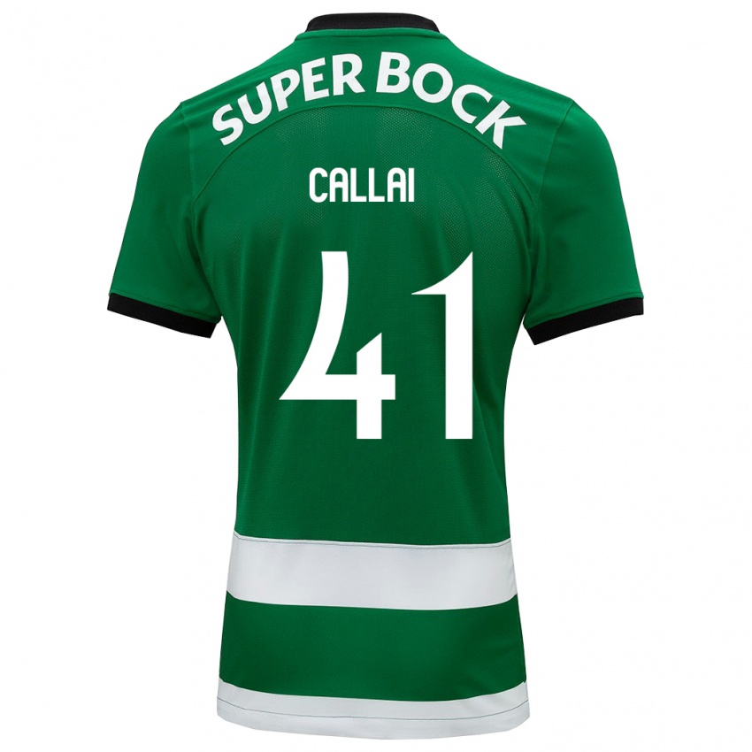 Hombre Camiseta Diego Callai #41 Verde 1ª Equipación 2023/24 La Camisa