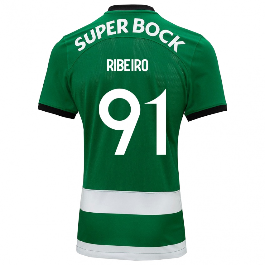 Hombre Camiseta Rodrigo Ribeiro #91 Verde 1ª Equipación 2023/24 La Camisa