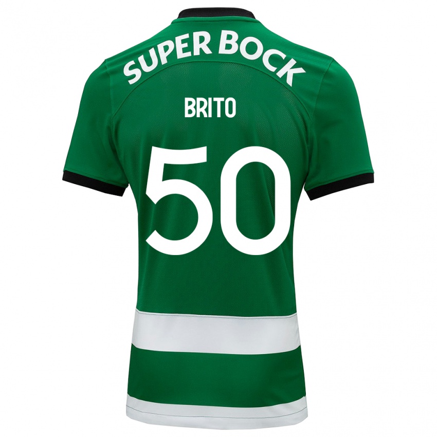 Hombre Camiseta Alexandre Brito #50 Verde 1ª Equipación 2023/24 La Camisa